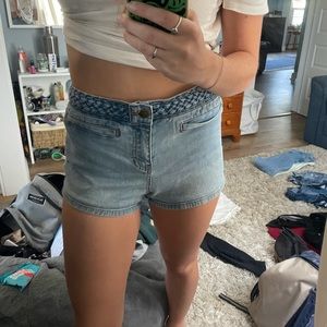 billabong braided denim shorts !!